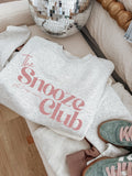 Light pink the snooze club tee or sweatshirt